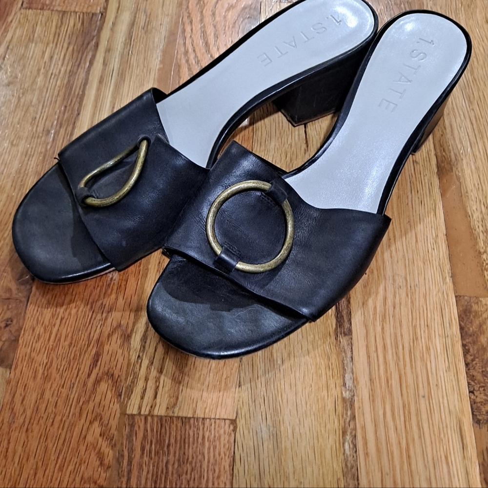 1.state leather mule heels